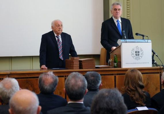 Beograd 19.11.2012. god - Predsednik Nikolić na svečanosti u SANU.